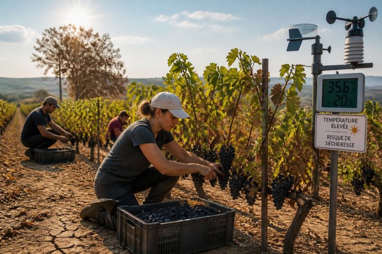 découvrez comment le changement climatique accélère les vendanges et les défis croissants auxquels les viticulteurs doivent faire face pour préserver la qualité du vin.