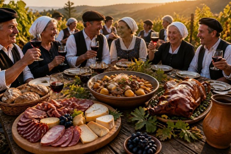 découvrez l'origine et les traditions fascinantes derrière les noms étonnants des festins de clôture des vendanges : paulée, gerbaude et cochelet.