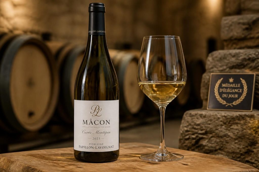 découvrez le mâcon cuvée montépin 2023 du domaine papillon-lavoignat, une cuvée primée pour son élégance remarquable, parfaite pour les amateurs de vins raffinés.
