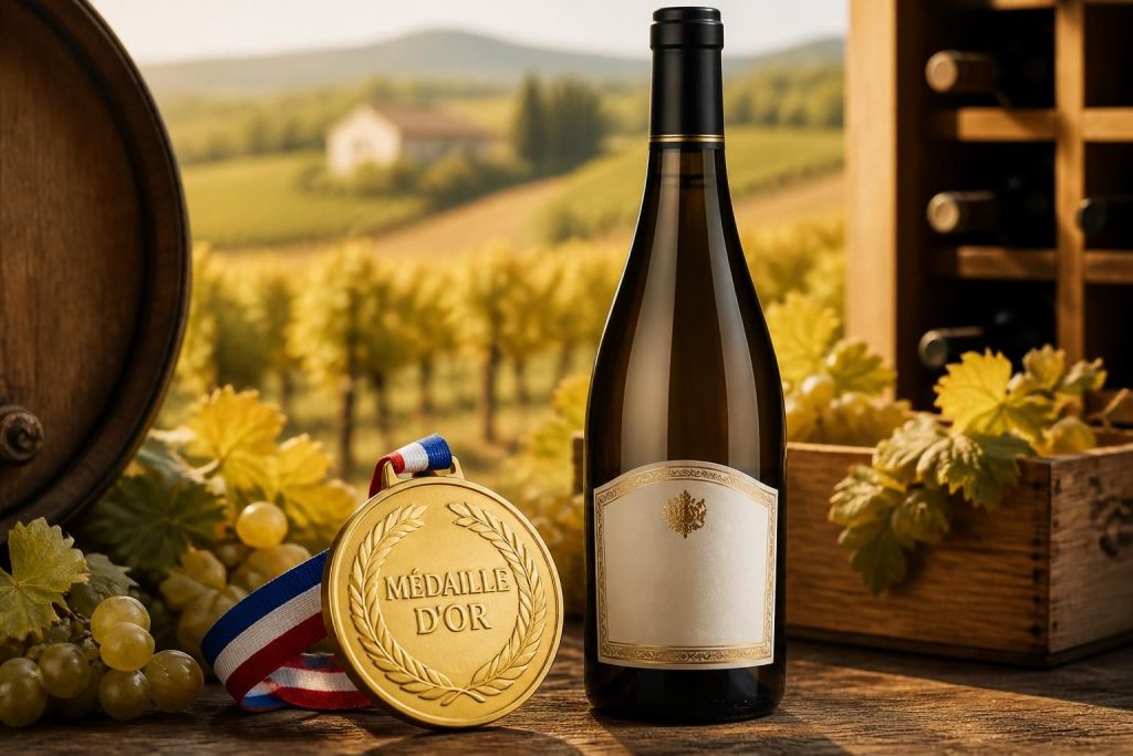 découvrez le viré-clessé clos du château 2023 du domaine les grands crays, lauréat de la médaille d’or du jour, un vin d’exception alliant finesse et richesse aromatique.