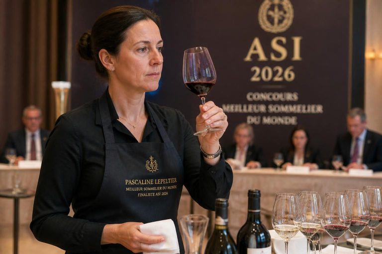 découvrez le parcours exceptionnel de pascaline lepeltier, représentante de l'excellence française en finale du concours asi 2026 du meilleur sommelier du monde.