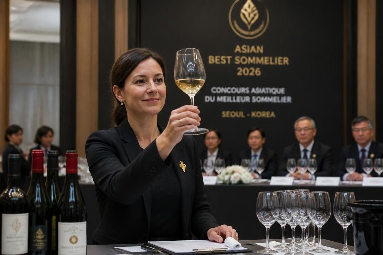 découvrez comment pascaline lepeltier a remporté la médaille d'argent au concours asi du meilleur sommelier 2026, un exploit marqué par un parfum précieux d'or.