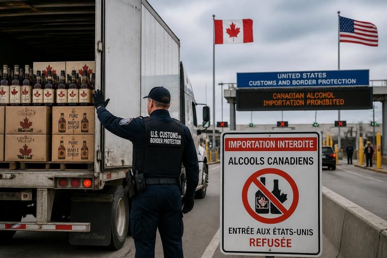 découvrez les implications de l'entrée en vigueur de l'interdiction d'importation d'alcools canadiens aux états-unis et ses impacts économiques.